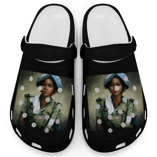 Beautiful US army combat medic painting Clogs