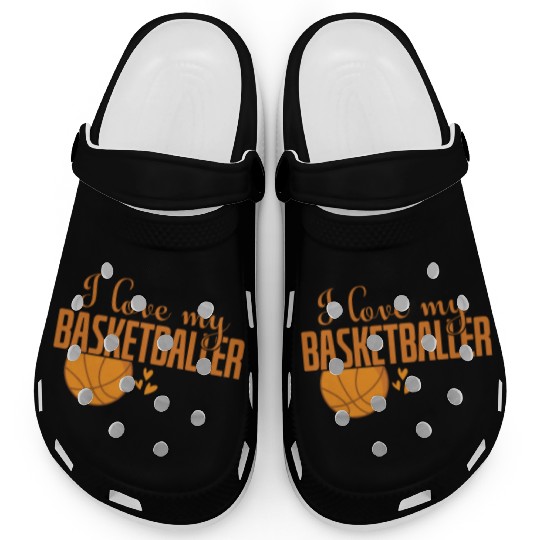 I Love my Basketball Ball Sports America Clogs