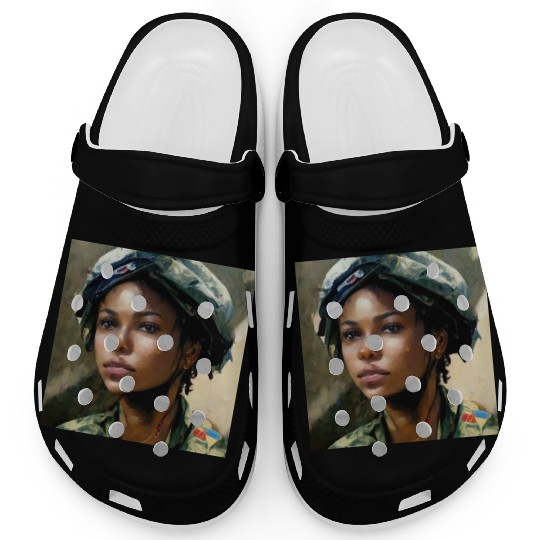 Beautiful US army combat medic painting Clogs