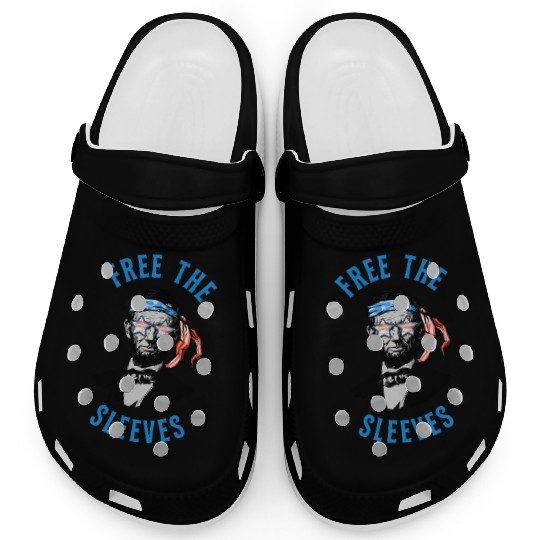 Funny Abraham Lincoln Flag United States Patriotic Clogs