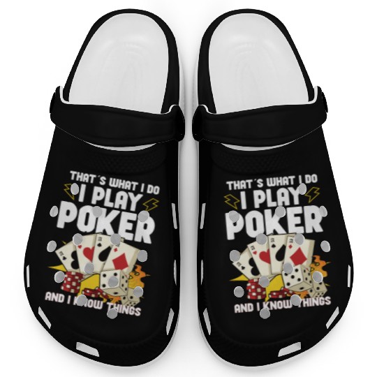 Poker Casino Poker Player Gambling Roulette Gift Clogs