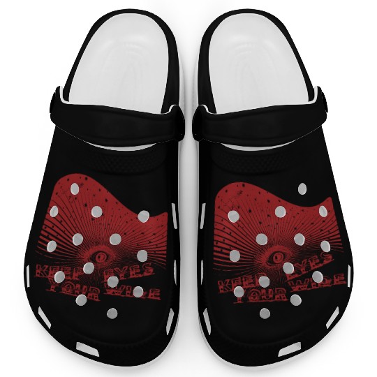 Eyes Wide Winter Storm Demon Red Clogs