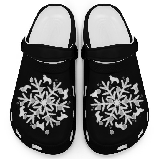 Great Pyrenees Snowflake Pattern Clogs
