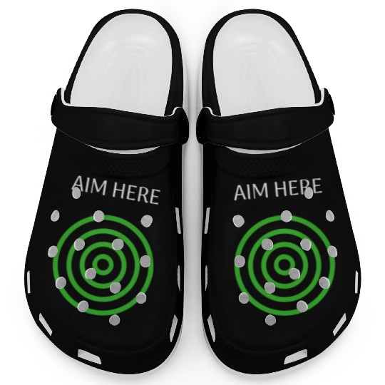 Aim Here Target Archery Bullseye Clogs