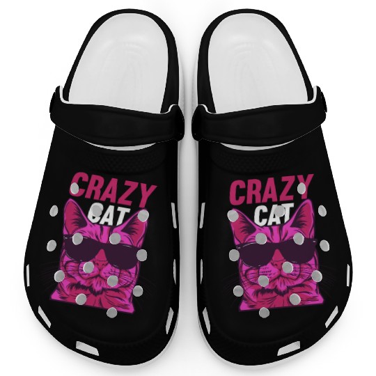 Cat Lover Cat Owner Funny Cat Meme I Crazy Cat Clogs