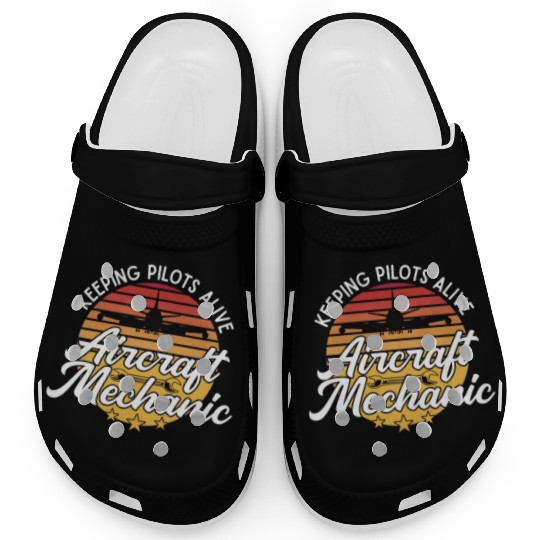 Aircraft Mechanic Keeping Pilots Alive Retro Fix Clogs