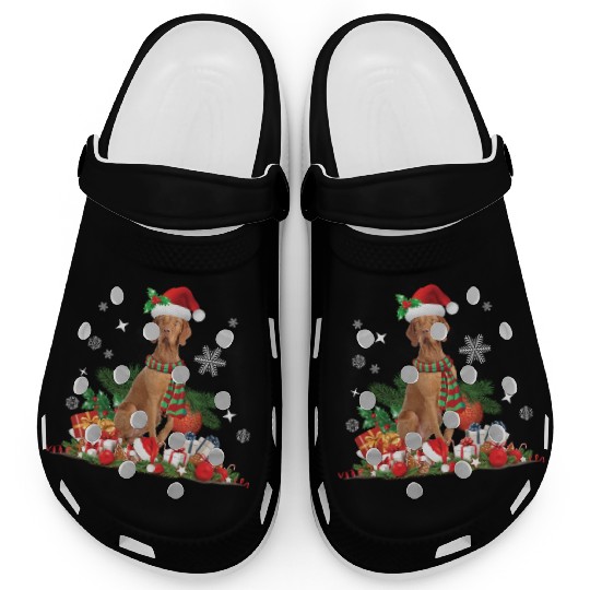 Christmas Hungarian Vizsla Dog Clogs