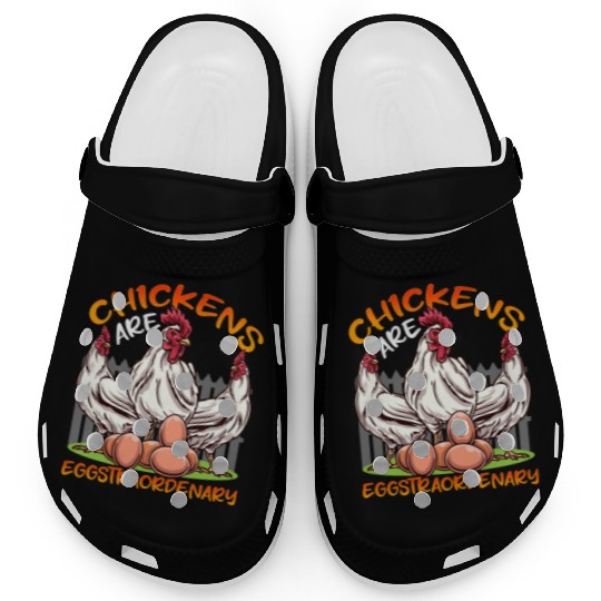 Funny Chickens Chicken Farm Eggs Clogs