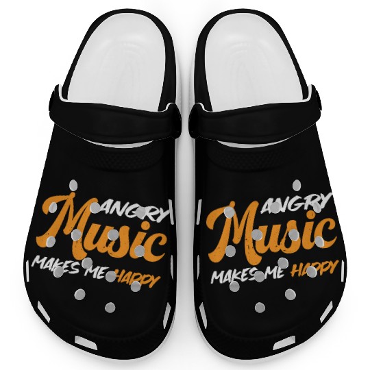 Angry Music Makes Me Happy 3 Clogs