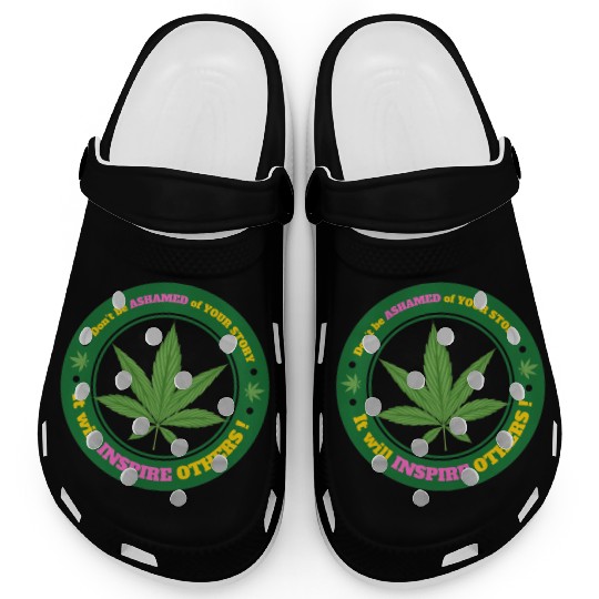 Drug Addiction Recovery AA Sober Sobriety Cannabis Clogs