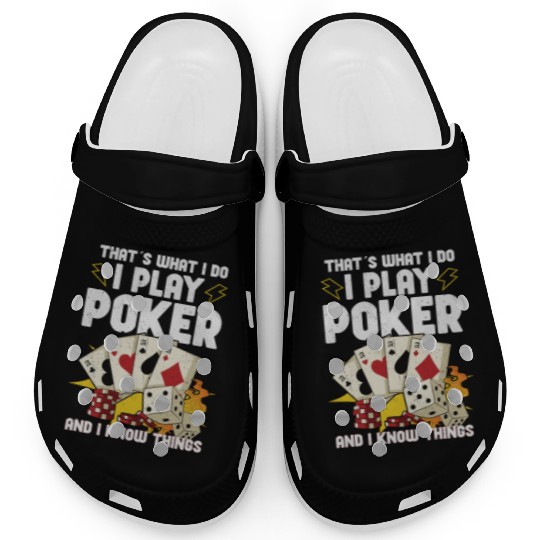 Poker Casino Poker Player Gambling Roulette Gift Clogs