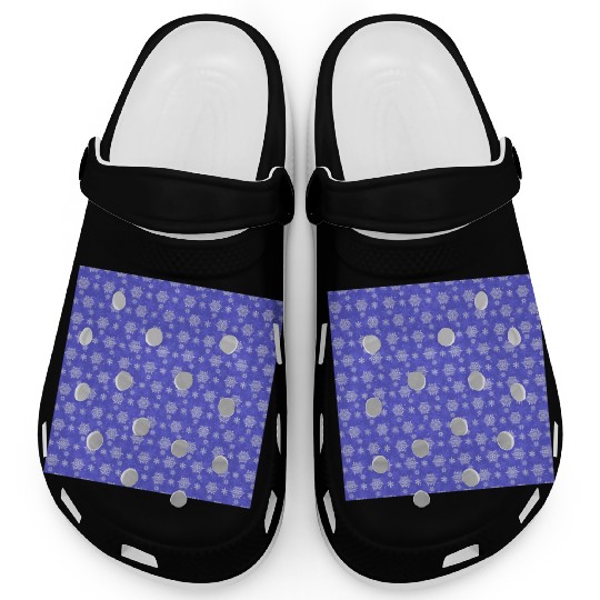 Blue Snowflakes Pattern Clogs