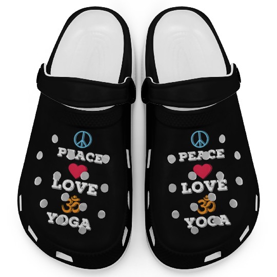 Relax Yoga Time Mandala Meditate Love Yoga Clogs