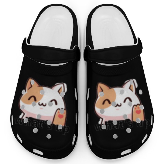 what's up cat design style back to school Clogs