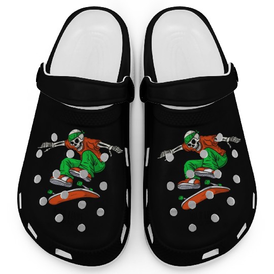 Skating Skull by Wild Linus Germany Clogs