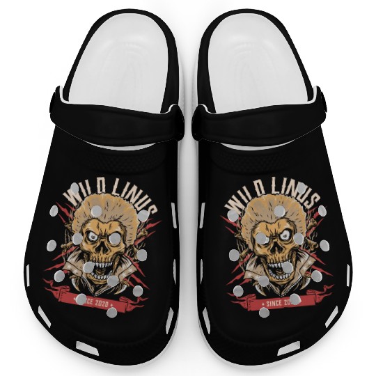 Screaming Skull by Wild Linus Germany Clogs