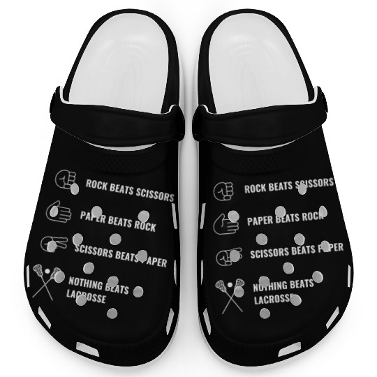 Lacrosse Nothing Beats Lacrosse Funny Lax Players Clogs