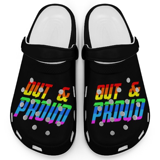 Out and Proud / LGBTQ, Gay Lesbian Gay Pride Clogs
