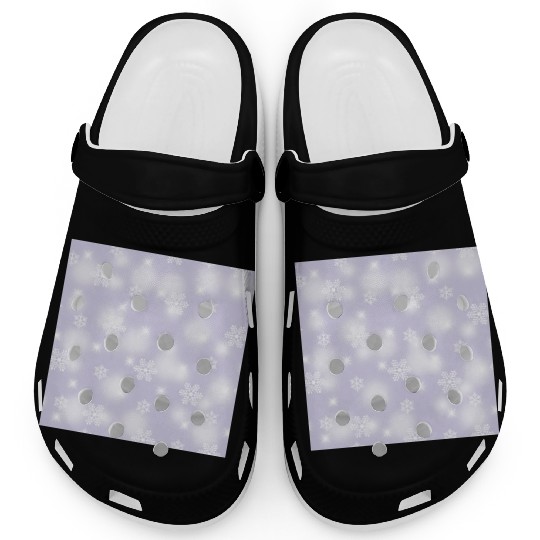 Lavender Snowflakes Pattern Clogs