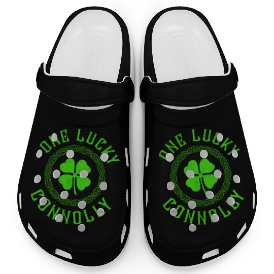 One Lucky Connolly Irish Family 4 Leaf Clover Clogs