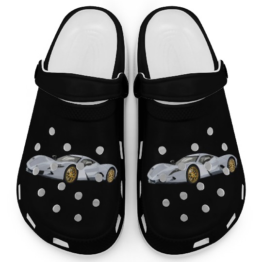 Silver car Clogs