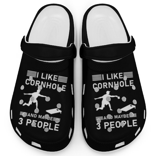 I like cornhole and maybe 3 people - Bean Bag Toss Clogs