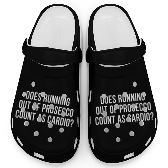 Funny Prosecco Fan Wine Anti Workout Exercise Gym Clogs