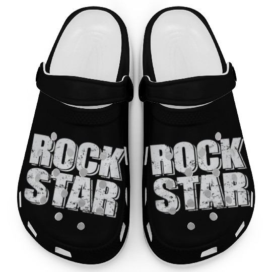 Rock Star Music Style Genre Guitar Rock Band Clogs