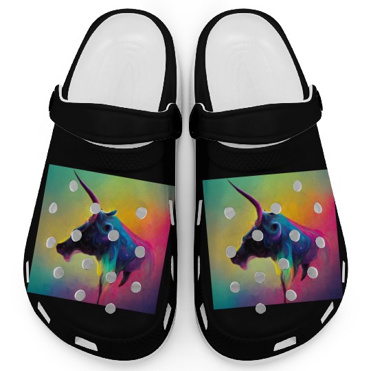 Colorful Unicorn Cow Clogs