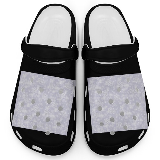 Lavender Snowflakes Pattern Clogs