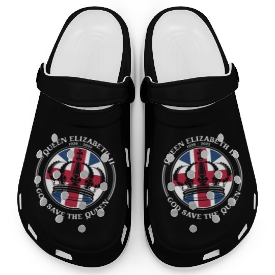 UK British Queen Elizabeth II God Save The Queen Clogs