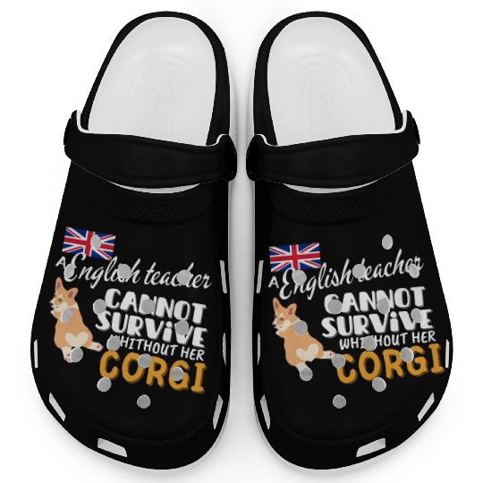 English teacher gift idea for women dog Corgi Clogs