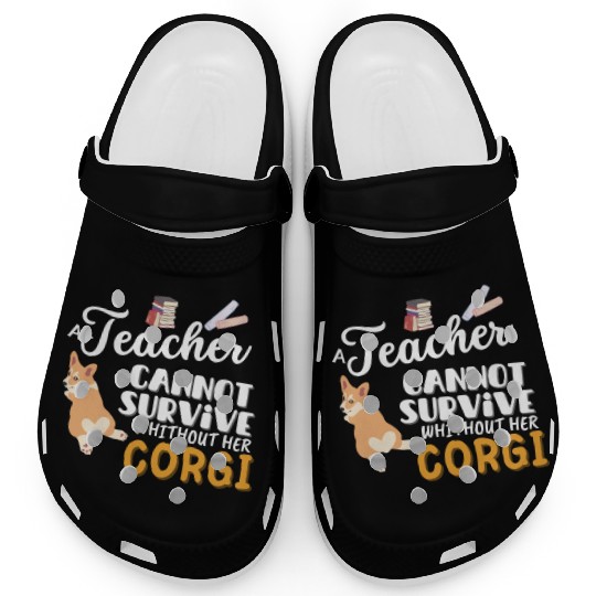 Teacher gift idea for women dog Corgi Clogs