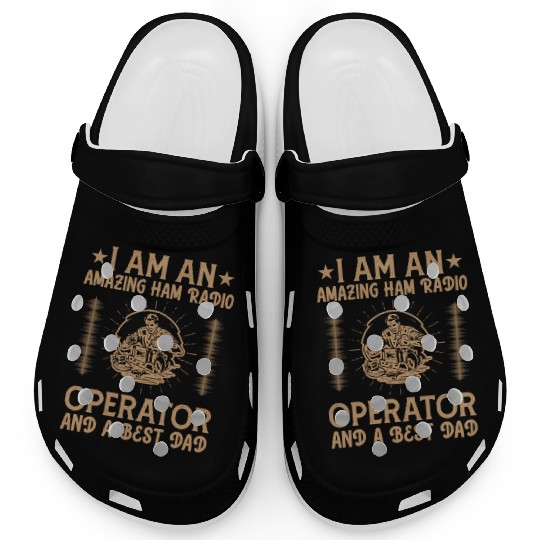 ham radio operator and a best dad Clogs