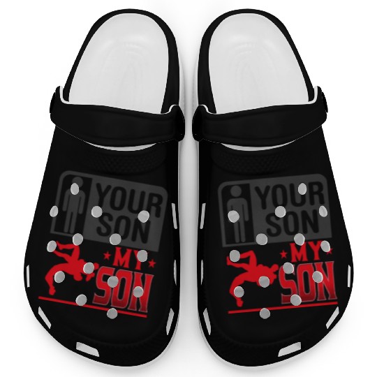 Wrestling Wrestler Your Son My Son Wrestling Mom Clogs