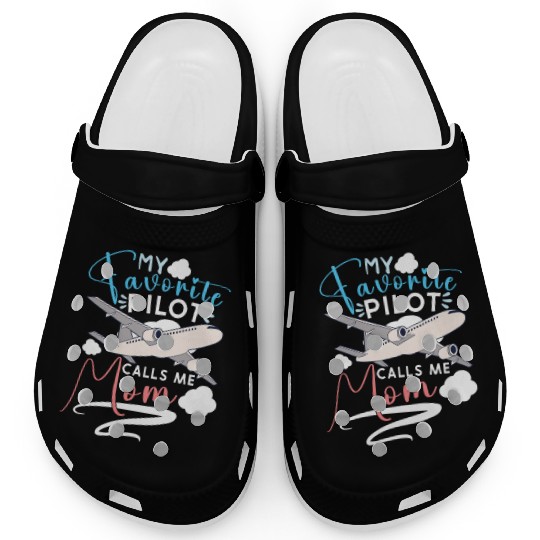 Pilot Aviation Airplane Airline Captain Aviator Clogs