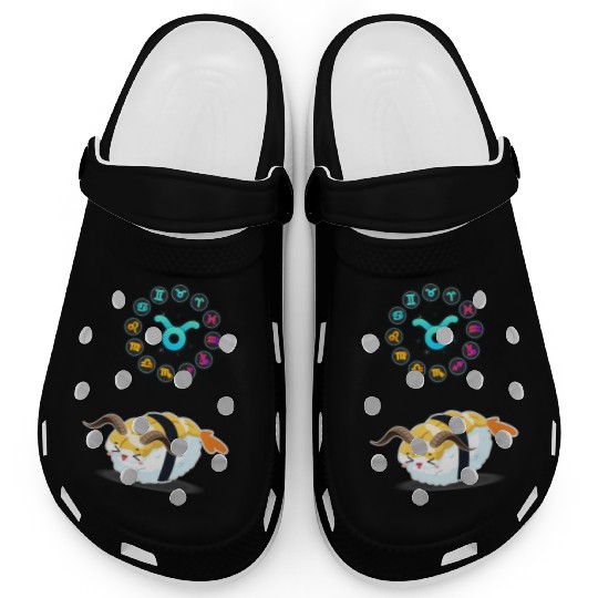 Japanese Sushi Funny Taurus Zodiac Sushi Lover Pun Clogs