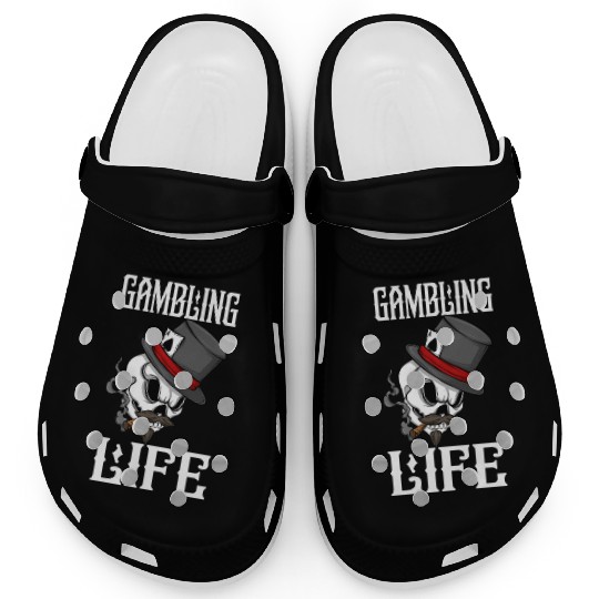 Poker Player Casino Gambling Life Clogs