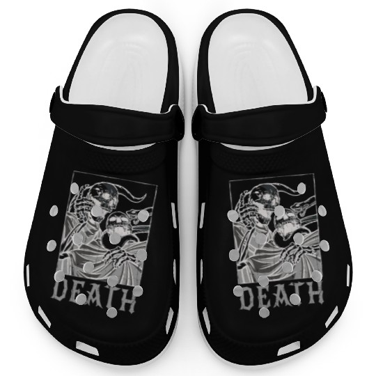 Skeleton Bones Tarot Card Occult Death Gothic Clogs