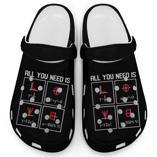 all you need is love Math Design Clogs
