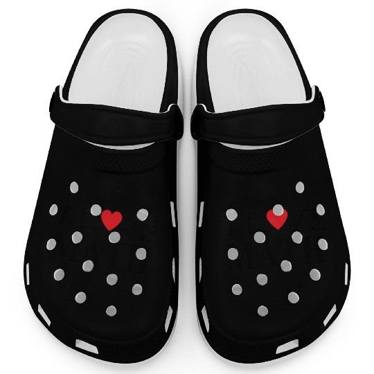 i love math Clogs
