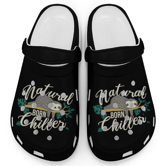 Funny lazy sloth day sleep relax design men women Clogs