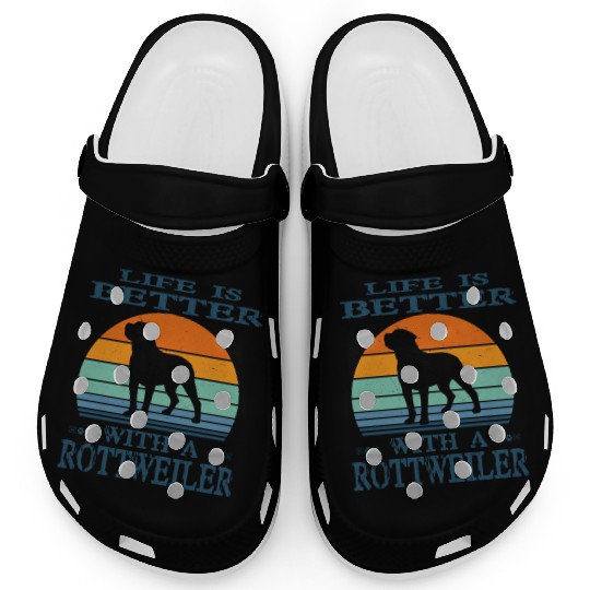 LIFE IS BETTER WITH A ROTTWEILER Clogs