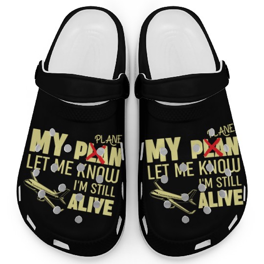 Airline Pilot Pun Aircraft Pilot Clogs