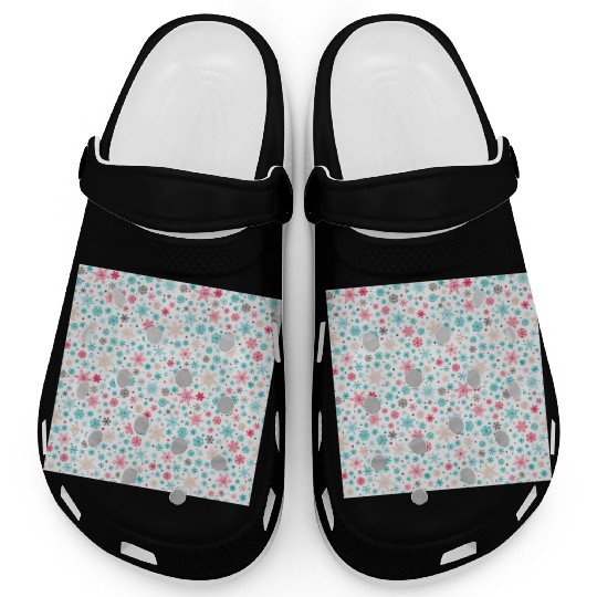 Snowflakes Pattern Colorful Clogs