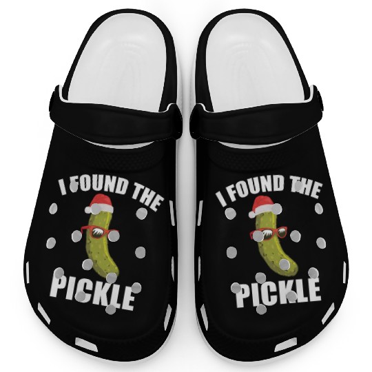 I Found The Christmas Pickle Funny Dill German Tra Clogs