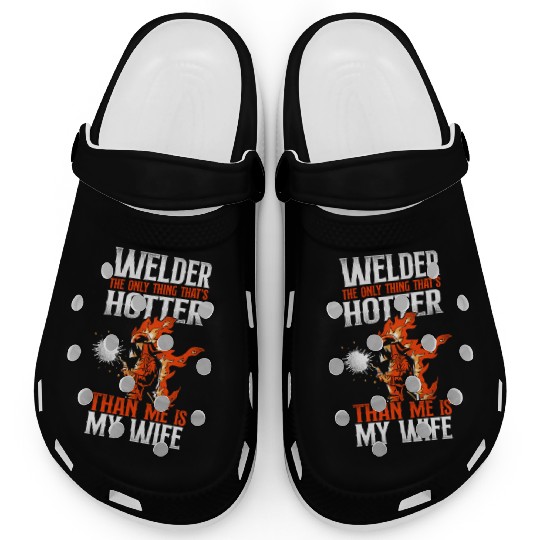 Welder Welding Husband Wife Clogs