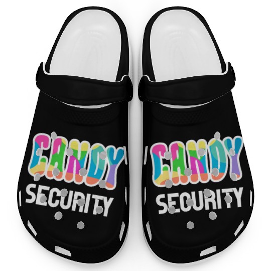Funny Candy Security Halloween Gifts Clogs