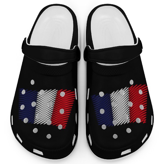 Flag Of The France / Tricolor (Scribble) Clogs