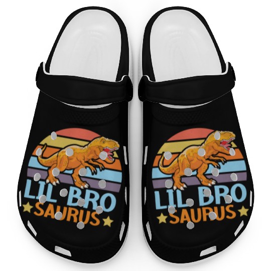 Lil Bro Saurus Best Bro Ever Brotherhood Dinosaur Clogs
